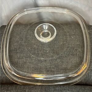 Vintage Pyrex A-9-C Transparent Glass Serving Dish Lid 8’’ Square